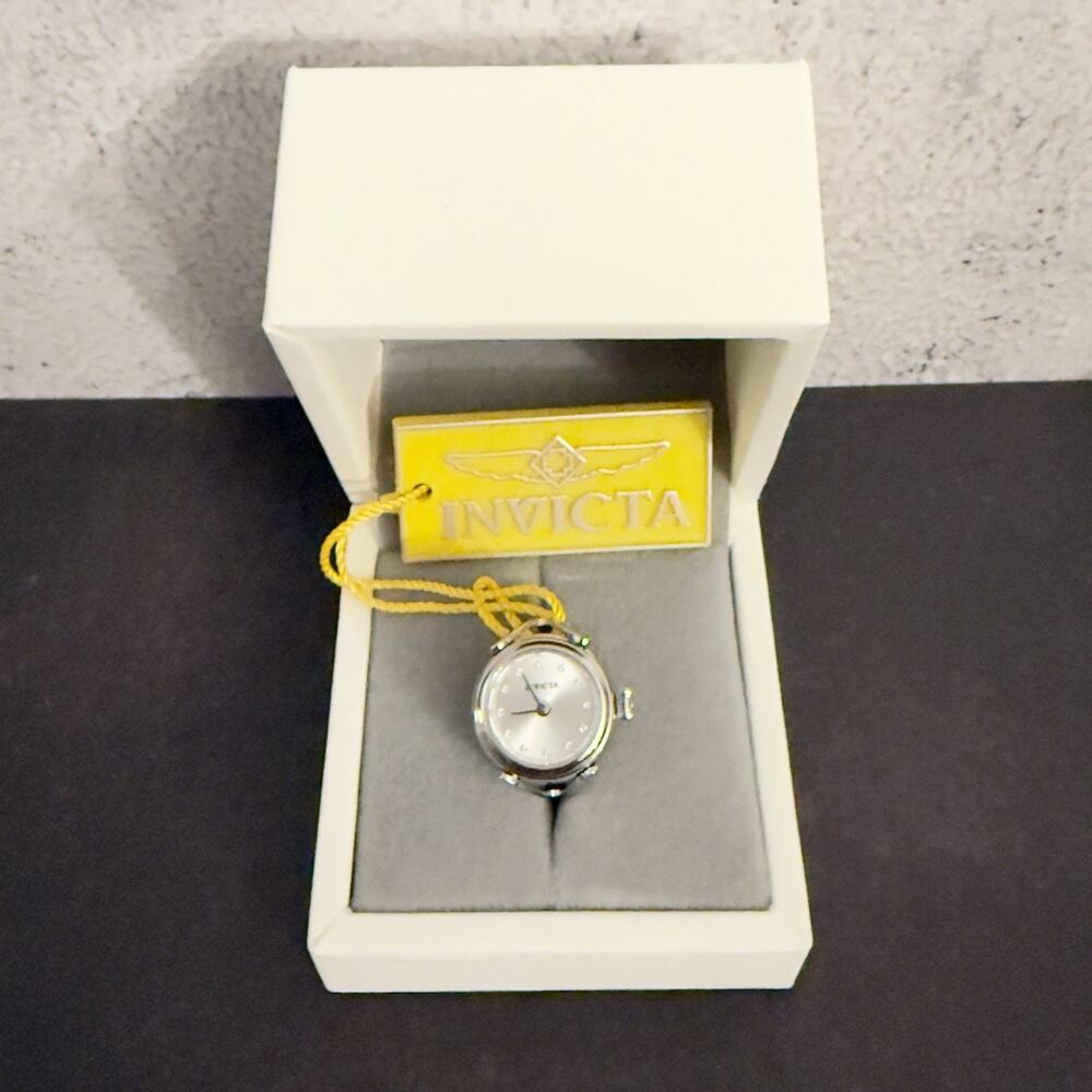 Invicta Angel Women's Ring Watch - 17.5mm, Silver (44480) $199 MSRP-NEW IN BOX - Picture 10 of 16